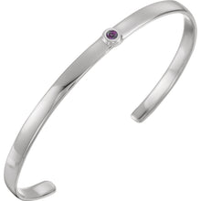 Load image into Gallery viewer, 14K  6&quot; Cuff Bracelet with 3mm Stone