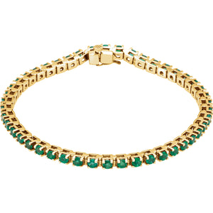 14K Gold Line 7" Bracelet