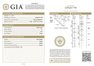 0.50 CT Round GIA SI2/D