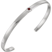 Load image into Gallery viewer, 14K  6&quot; Cuff Bracelet with 3mm Stone