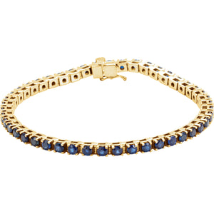 14K Gold Line 7" Bracelet