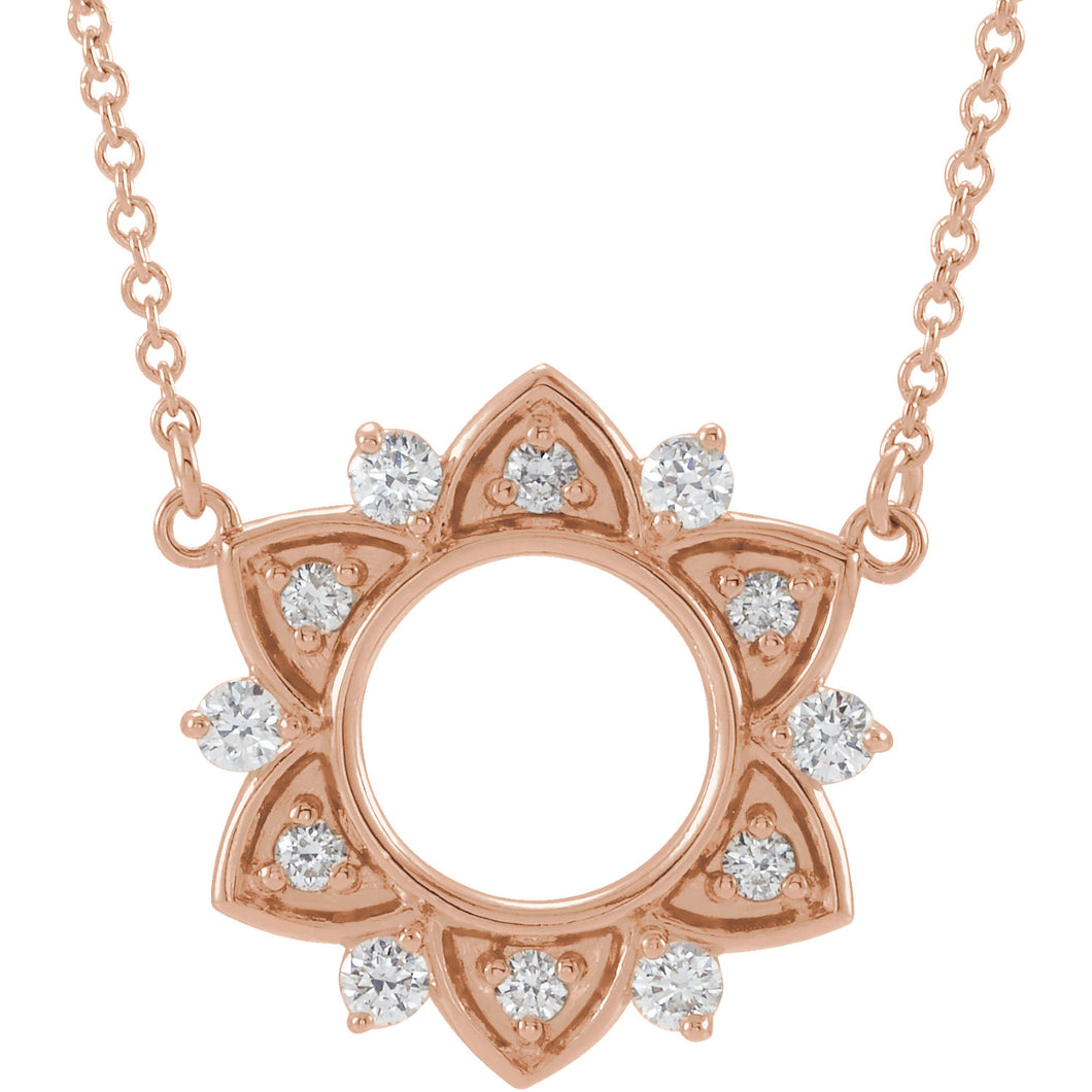 14K 1/3 CTW Diamond Accented Necklace