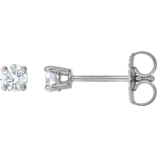 14K Pair Diamond 4 Prong Stud Earrings