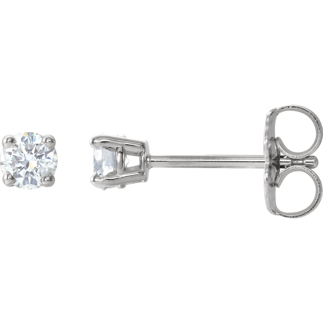 14K Pair Diamond 4 Prong Stud Earrings