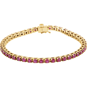 14K Gold Line 7" Bracelet