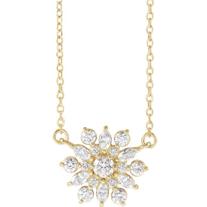 14K 1/2 CTW Diamond Vintage-Inspired Necklace
