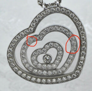 18K White Gold Chopard Happy Spirit Heart Pendant