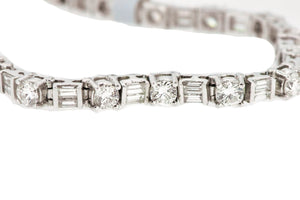 7.25" Platinum Diamond Tennis Bracelet