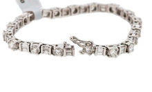 Load image into Gallery viewer, 7.25&quot; Platinum Diamond Tennis Bracelet