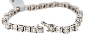 7.25" Platinum Diamond Tennis Bracelet