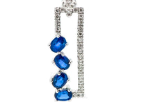 Load image into Gallery viewer, 14K White Gold Sapphire and Diamond Pendant