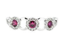 Load image into Gallery viewer, 14K White Gold Loop Colored Stone Ring