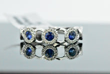 Load image into Gallery viewer, 14K White Gold Loop Colored Stone Ring