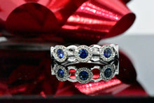 Load image into Gallery viewer, 14K White Gold Loop Colored Stone Ring