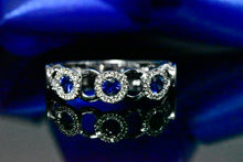 Load image into Gallery viewer, 14K White Gold Loop Colored Stone Ring