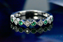 Load image into Gallery viewer, 14K White Gold Stackable Wedding Bands
