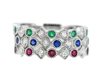 Load image into Gallery viewer, 14K White Gold Stackable Wedding Bands