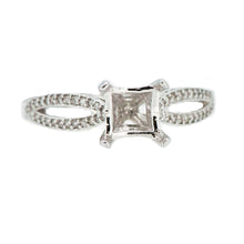 Load image into Gallery viewer, 14K White Gold Loop Diamond Engagement Ring