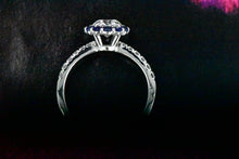 Load image into Gallery viewer, 14K White Gold GIA Diamond and Sapphire Ring