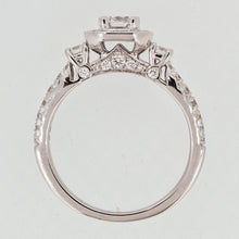 Load image into Gallery viewer, 14K White Gold Diamond Halo Engagement Ring