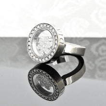 Load image into Gallery viewer, 18K White Gold Chopard Happy Diamond Snowflake Ring