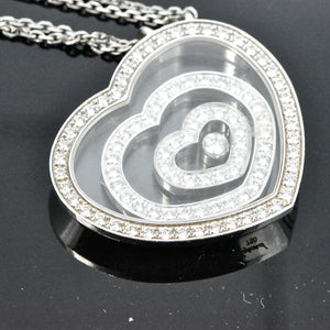 18K White Gold Chopard Happy Spirit Heart Pendant