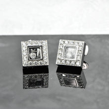 Load image into Gallery viewer, 18K White Gold Chopard Happy Diamond Earrings