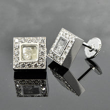 Load image into Gallery viewer, 18K White Gold Chopard Happy Diamond Earrings