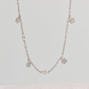 14K White Gold Diamond Necklace