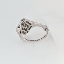 Load image into Gallery viewer, Sterling Silver Ring with Blue Diamonds