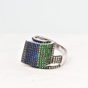 Sterling Silver Ring with Swarovski Crystal