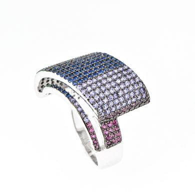 Sterling Silver Ring with Swarovski Crystal