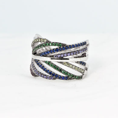 Sterling Silver Ring with Swarovski Crystal