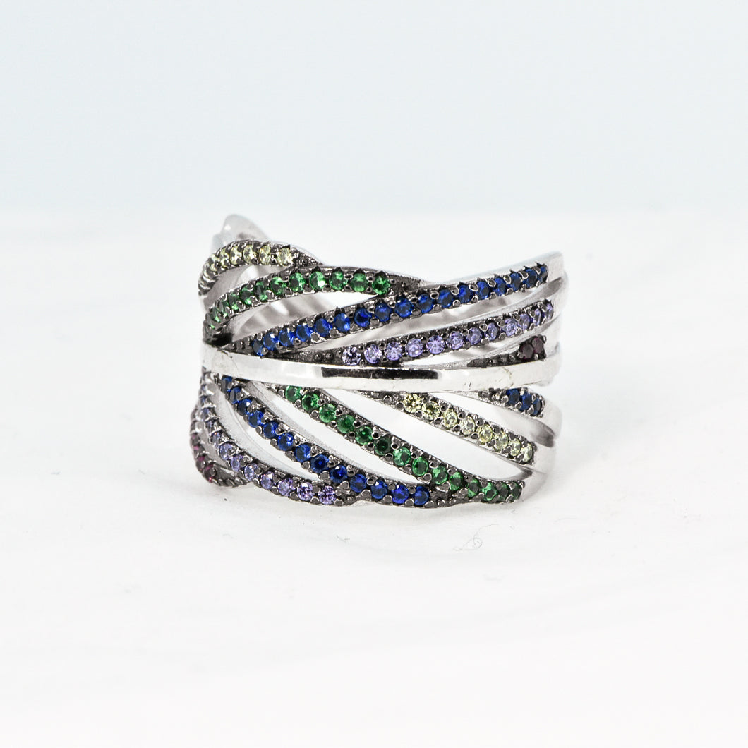 Sterling Silver Ring with Swarovski Crystal