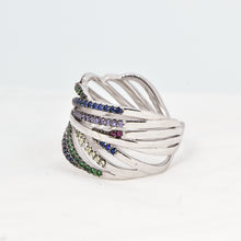 Load image into Gallery viewer, Sterling Silver Ring with Swarovski Crystal