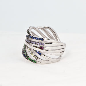 Sterling Silver Ring with Swarovski Crystal