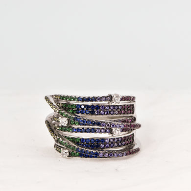 Sterling Silver Ring with Swarovski Crystal