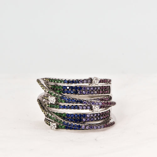 Sterling Silver Ring with Swarovski Crystal
