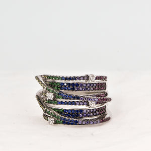 Sterling Silver Ring with Swarovski Crystal