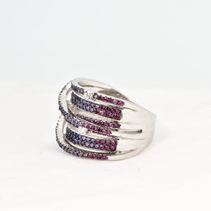 Sterling Silver Ring with Swarovski Crystal