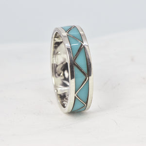 Sterling Silver Band with Enamel Inlay