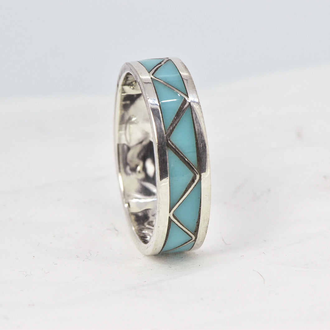 Sterling Silver Band with Enamel Inlay