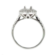 Load image into Gallery viewer, 14K White Gold Double Halo Diamond Engagement Ring