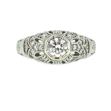 Load image into Gallery viewer, 14K White Gold Diamond Engagement Ring