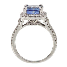 Load image into Gallery viewer, 14K White Gold Ceylon Sapphire Engagement Ring
