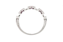 Load image into Gallery viewer, 14K White Gold Loop Colored Stone Ring