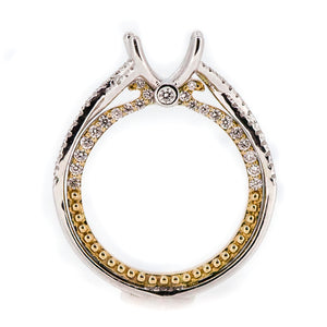 14K White and Rose Gold Diamond Engagement Ring
