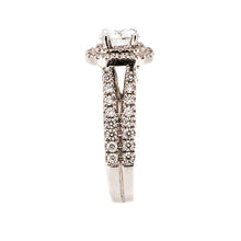 Load image into Gallery viewer, 14K White Gold Double Halo Engagement Ring