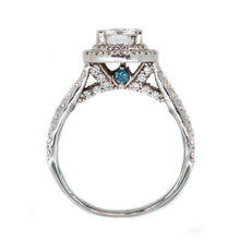 Load image into Gallery viewer, 14K White Gold Double Halo Engagement Ring