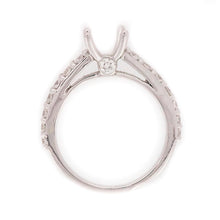 Load image into Gallery viewer, 14K White Gold Single Row Engagement Ring